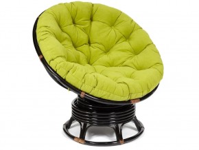 Кресло-качалка Papasan w 23/01 B с подушкой Antique brown, флок Олива в Заводоуковске - zavodoukovsk.магазин96.com | фото