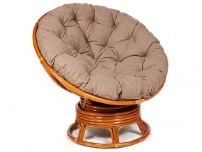 Кресло-качалка Papasan w 23/01 B с подушкой Cognac, экошерсть Коричневый в Заводоуковске - zavodoukovsk.магазин96.com | фото