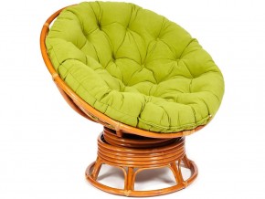 Кресло-качалка Papasan w 23/01 B с подушкой Cognac, флок Олива в Заводоуковске - zavodoukovsk.магазин96.com | фото