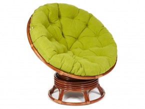 Кресло-качалка Papasan w 23/01 B с подушкой Pecan, флок Олива в Заводоуковске - zavodoukovsk.магазин96.com | фото