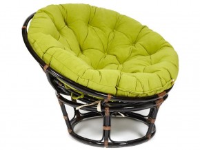 Кресло Papasan 23/01 W с подушкой Antique brown, флок Олива в Заводоуковске - zavodoukovsk.магазин96.com | фото