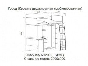 Кровать двухъярусная комбинированная в Заводоуковске - zavodoukovsk.магазин96.com | фото